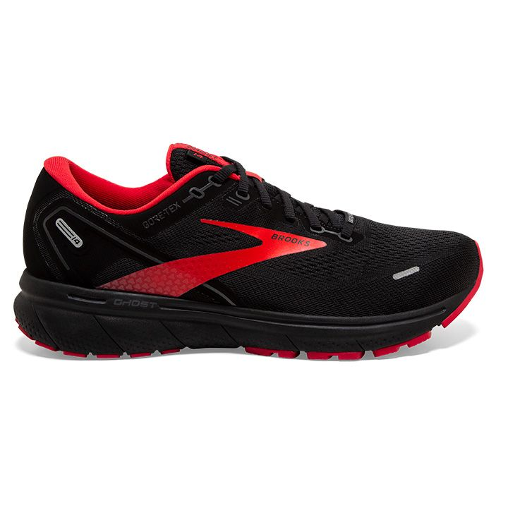 Brooks Men's Ghost 14 GTX Black/Blackened Pearl/HighRisk
