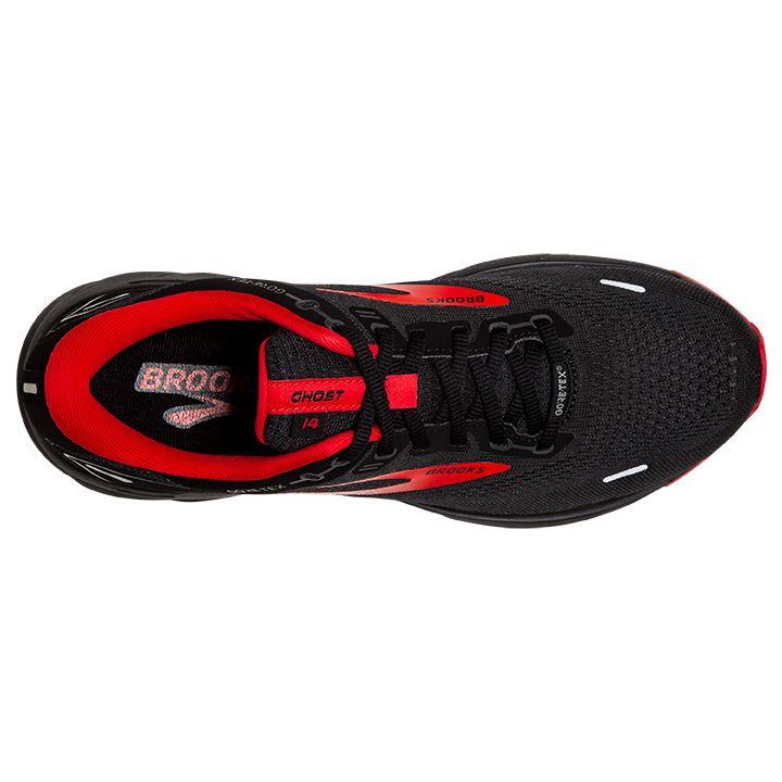 Brooks Men's Ghost 14 GTX Black/Blackened Pearl/HighRisk