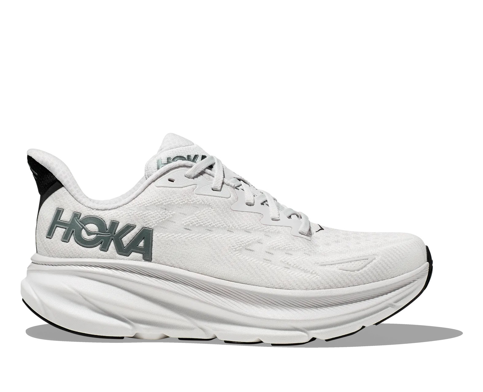 Hoka Clifton 9 Mens Size 12.5 Grey White Athletic Running Shoes (1127895 HMBC) HOKA Clifton 9 Everyday Running - Gray 1127895 HMBC - Men\ main image 2