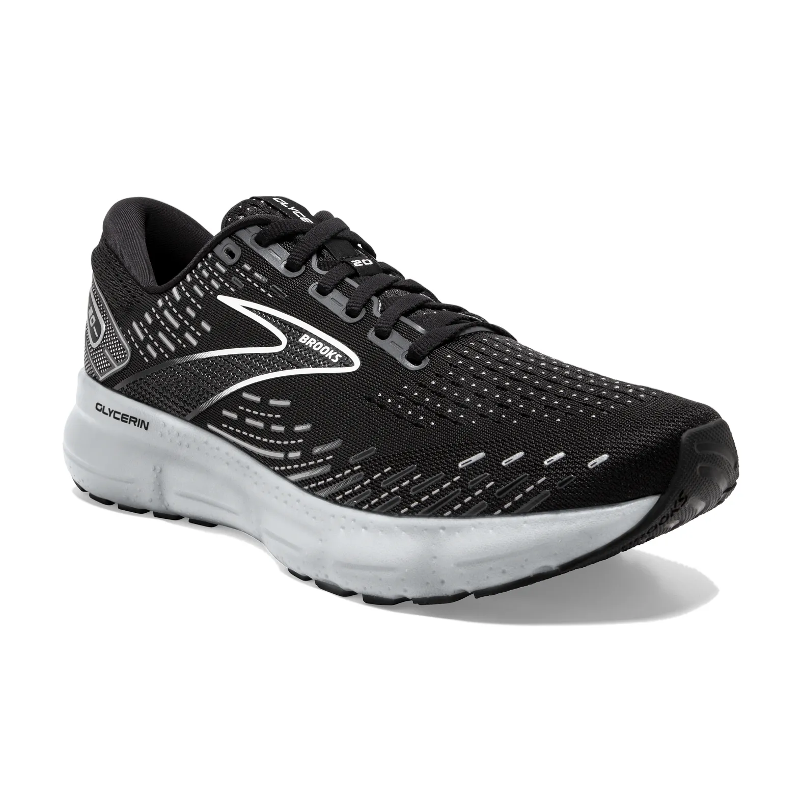 Brooks Glycerin GTS 20 Shoes Mens Size 12 Black Cushioned Running 1103821D006 Brooks Glycerin GTS 21 Mens Running Shoes Triple Black  main image 3