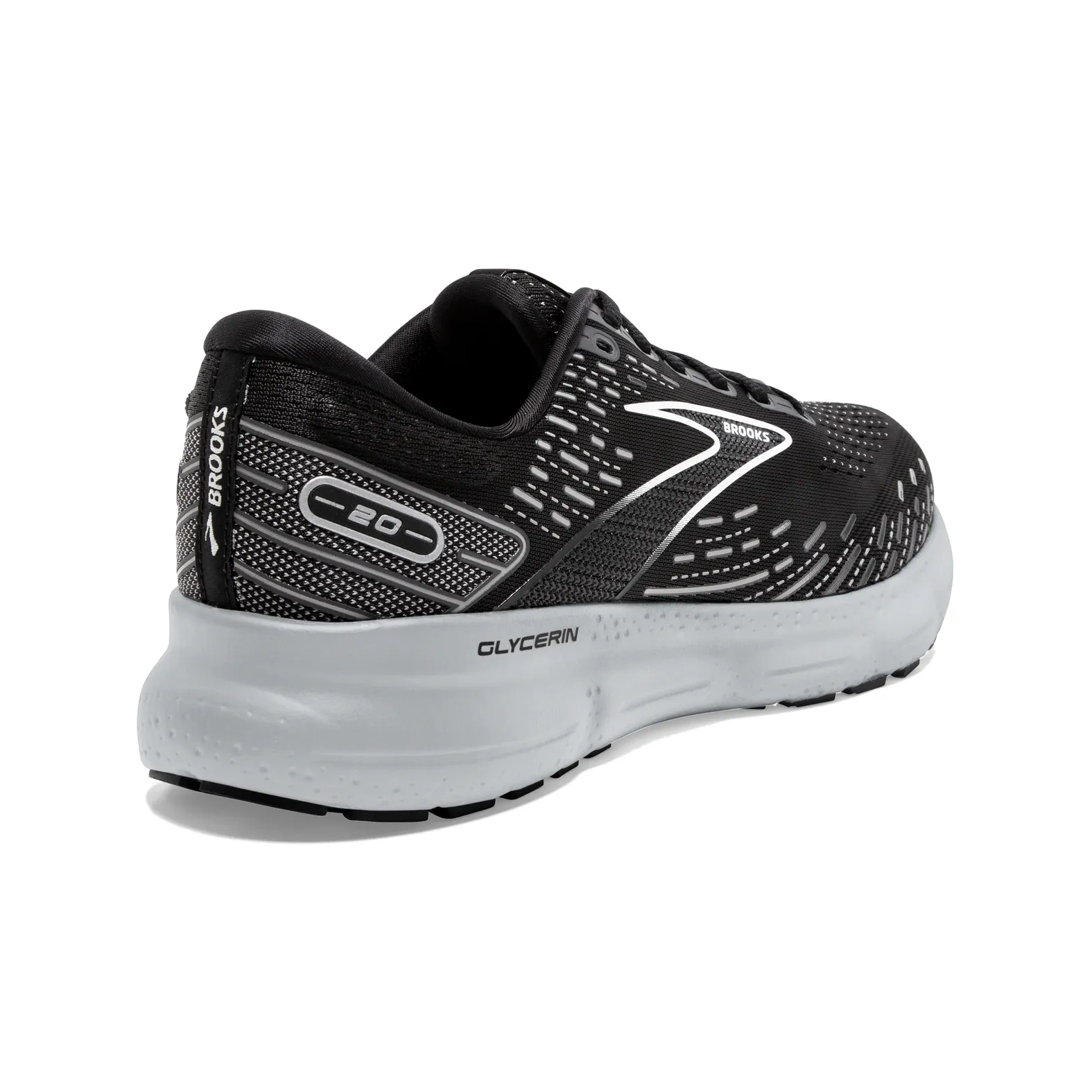 Brooks Glycerin GTS 20 Men\'s Running Shoes‎ Black White Road Shoes Size 9 Brooks Glycerin 20: Men main image 4